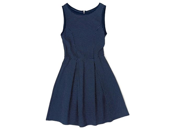 Vestido azul de bolinhas Max & Co. Branco