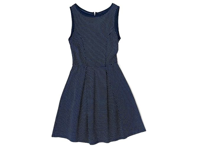 Robe à pois bleus Max & Co. Viscose Blanc  ref.1362829