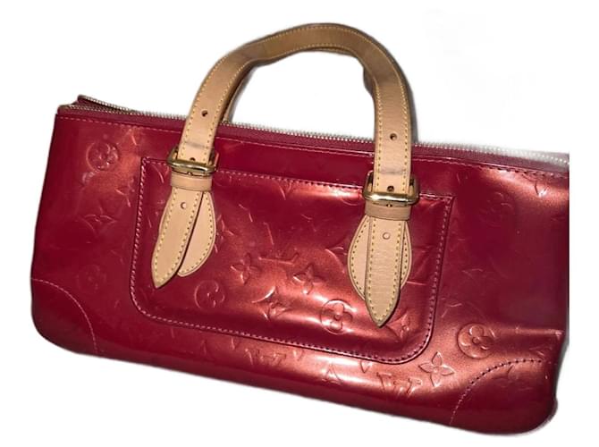 Rosewood Sac Louis Vuitton en bois de rose Cuir vernis Bordeaux  ref.1362856