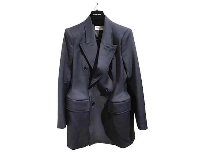 BALENCIAGA  Jackets T.International XL Wool Blue  ref.1362887