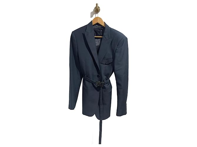 DIOR  Jackets T.International M Wool Blue  ref.1362894