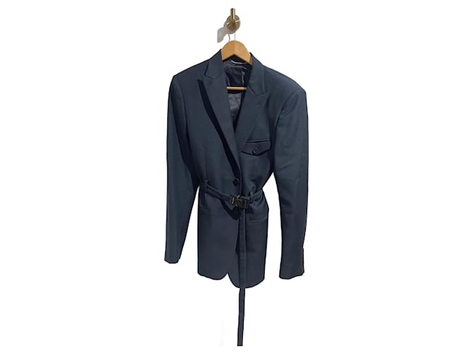 DIOR Jackets T.International M Wool Blue  ref.1362894