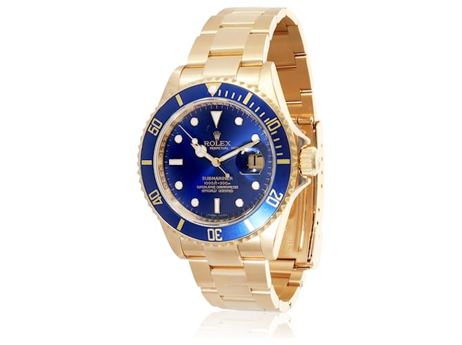 Rolex Submariner 16618 Men's Watch In 18k yellow gold