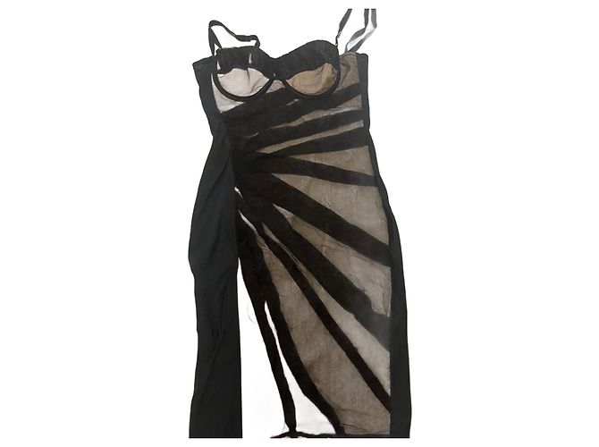 Dolce & Gabbana Kleid aus Seide Schwarz