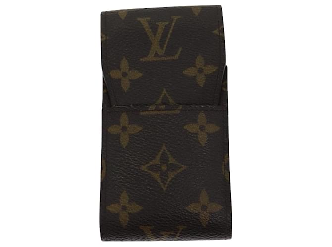 Louis Vuitton Étui à Zigaretten Schwarz Leinwand  ref.1363020