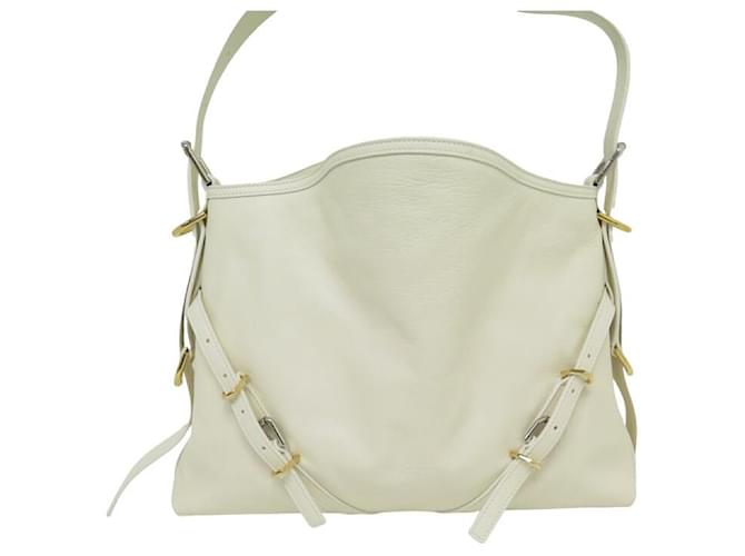 NUEVO BOLSO DE MANO GIVENCHY VOYOU MEDIANO BB50SSB1Q7 BOLSO MONEDERO NUEVO DE PIEL Crudo Cuero  ref.1363085