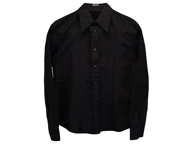 Chemise habillée Prada en coton noir  ref.1363101