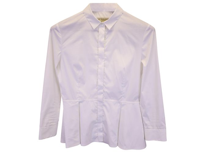 Camicia Burberry Peplo in cotone Bianco
