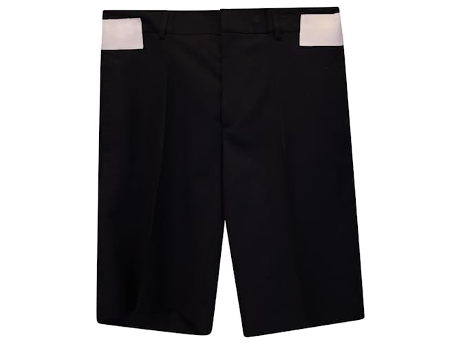 Givenchy Leather-Trim Shorts in Black Cotton  ref.1363119