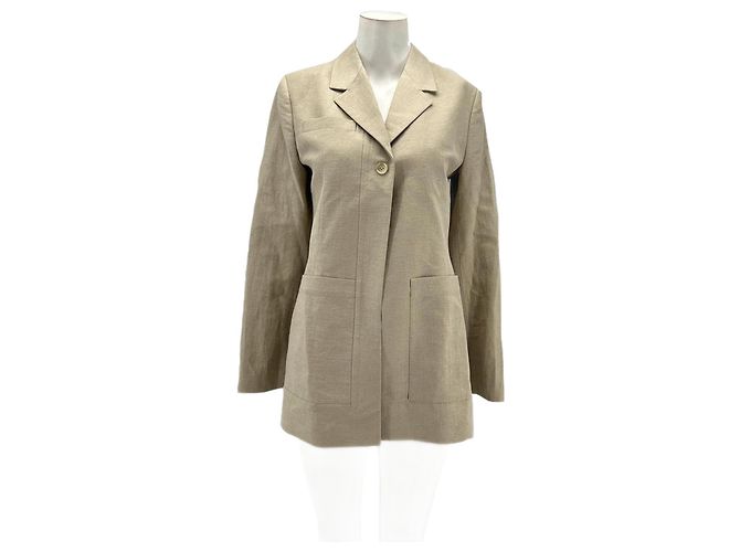Jaquetas Sézane T.FR 42 Viscose Bege