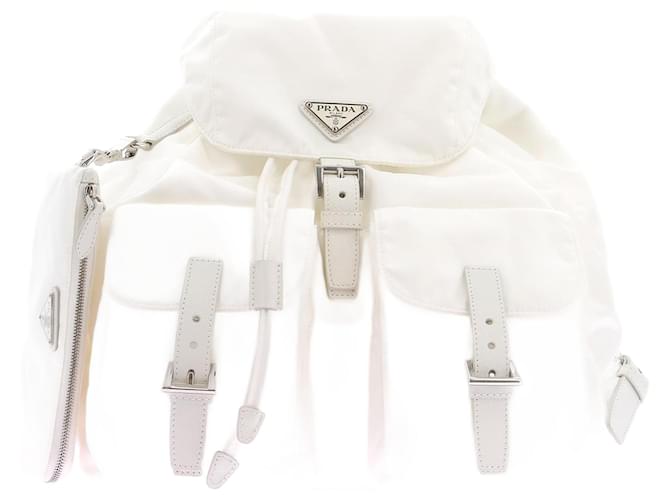 PRADA  Backpacks T.  polyester White  ref.1363157