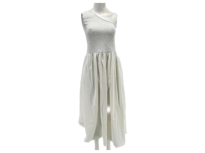 Autre Marque NON SIGNE / UNSIGNED  Dresses T.International S Cotton White  ref.1363162