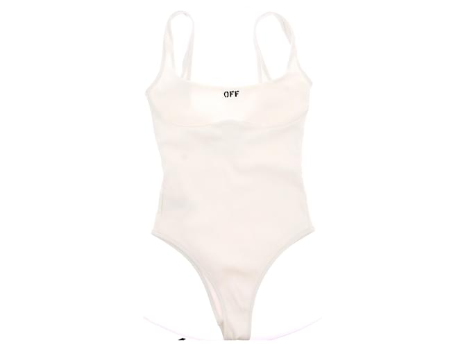 Off White OFF-WHITE Bañador T.fr 40 poliéster Blanco  ref.1363169