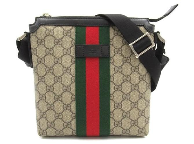 Gucci GG Supreme Ophidia Messenger Bag  Canvas Crossbody Bag 471454 in good condition Cloth  ref.1363229