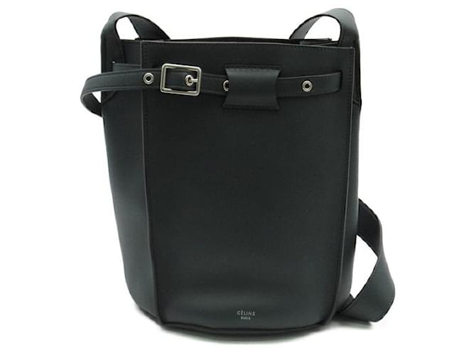 Céline Bolso de cubo grande Celine de cuero, bolso cruzado 183343 en excelente estado  ref.1363231