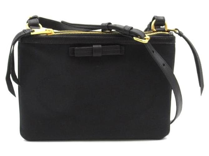 Prada Bow Crossbody Bag  Canvas Crossbody Bag 1BH046 in excellent condition Cloth  ref.1363234