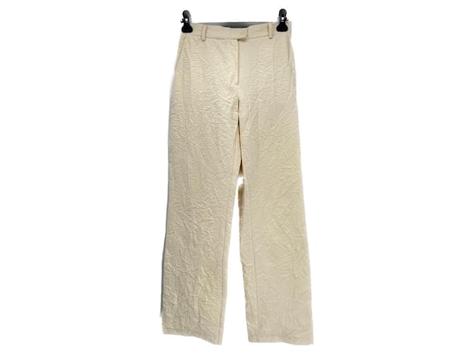 Autre Marque NON SIGNE / UNSIGNED  Trousers T.International S Cotton Beige  ref.1363259
