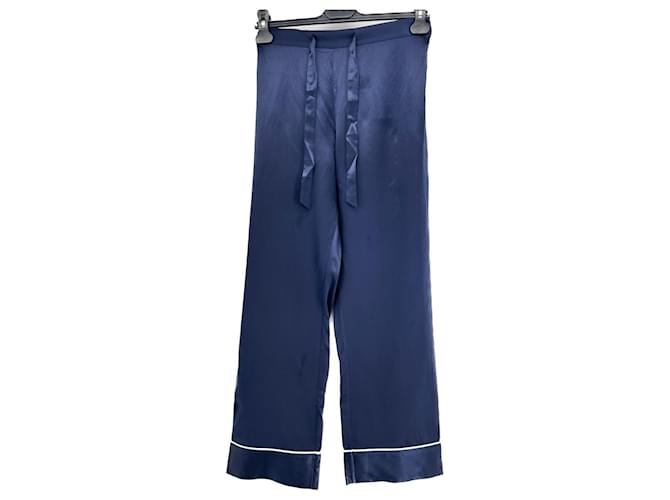 Autre Marque LILYSILK  Trousers T.Uk 10 silk Blue  ref.1363263