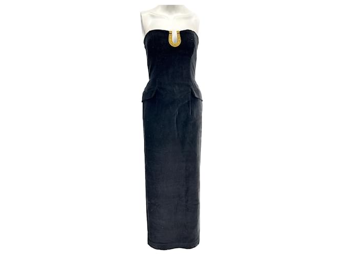 Autre Marque NON SIGNE / UNSIGNED  Dresses T.fr 36 polyester Black  ref.1363393