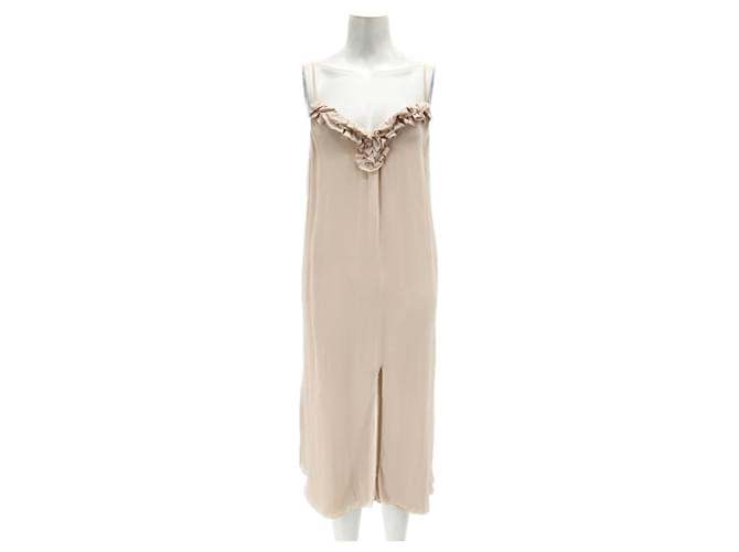 L'AGENCE  Dresses T.US 1 silk Beige  ref.1363420