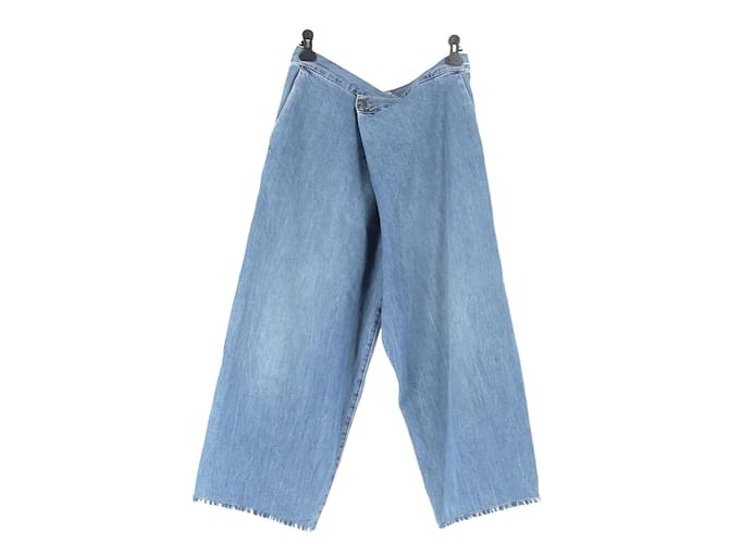 THE ROW  Trousers T.UK - US 34 cotton Blue  ref.1363428