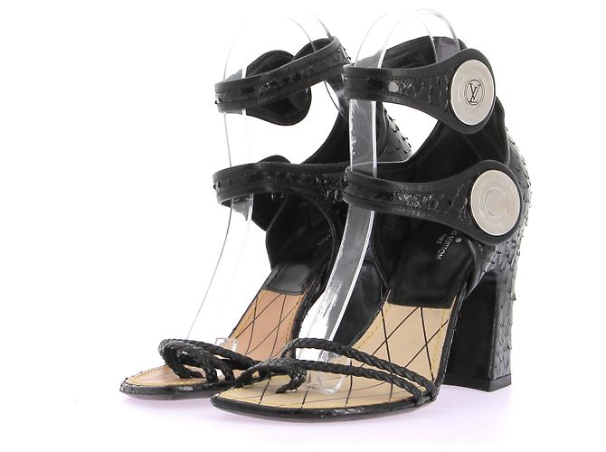 Sandali Louis Vuitton T.EU 36 Pelli esotiche Nero