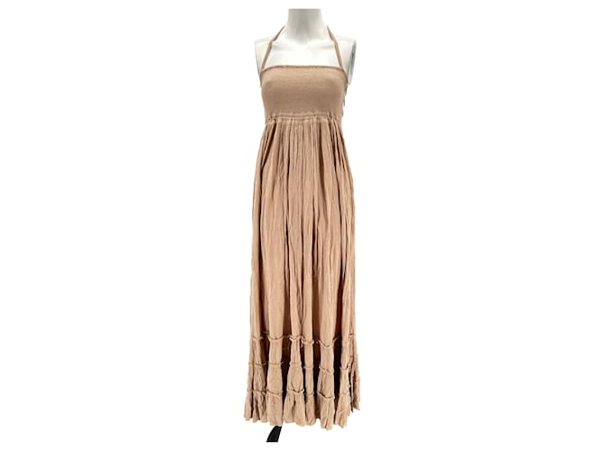 FREE PEOPLE  Dresses T.International S Polyester Brown  ref.1363487