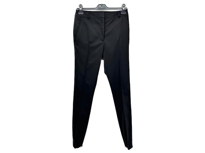 BURBERRY Pantalon T. ca 38 Wool Laine Noir  ref.1363525