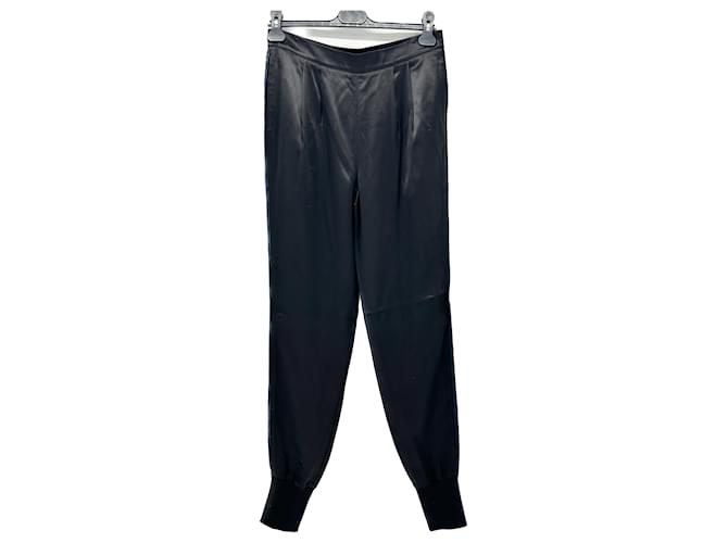 Autre Marque NON SIGNE / UNSIGNED  Trousers T.International S Silk Black  ref.1363538