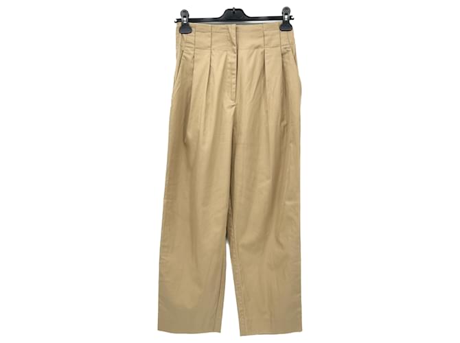 SANDRO Pantalon T.fr 36 cotton Coton Beige  ref.1363539