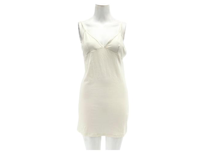 Autre Marque NON SIGNE / UNSIGNED  Dresses T.International S Cotton White  ref.1363541