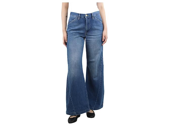 Frame Denim Blue baggy jeans - size UK 8 Cotton  ref.1363585