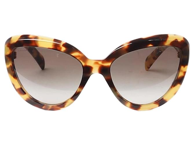 Prada Braune, übergroße Sonnenbrille in Schildpattoptik Acetat  ref.1363595