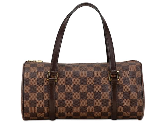 Louis Vuitton Castanho Damier Ebene Papillon 26 Marrom Lona  ref.1363821