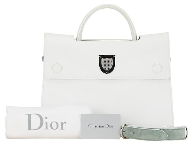 Sac à main en cuir Dior DiorEver 2WAY blanc en excellent état  ref.1363871