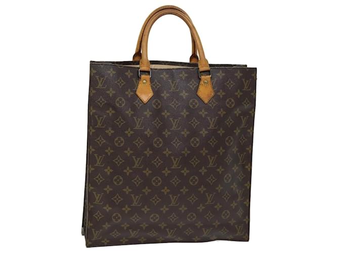 LOUIS VUITTON Monogram Sac Plat Hand Bag M51140 LV Auth 72887 Cloth  ref.1363922