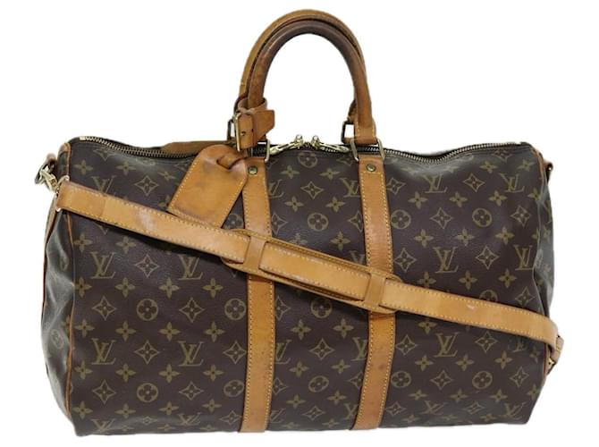 Louis Vuitton Monogram Keepall Bandouliere 45 Boston Bag M41418 LV Auth th4841 Cloth  ref.1363973
