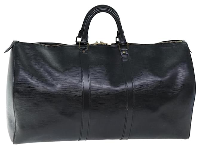 Louis Vuitton Epi Keepall 55 Boston Bag Noir Black M42952 LV Auth mr128 Leather  ref.1363998