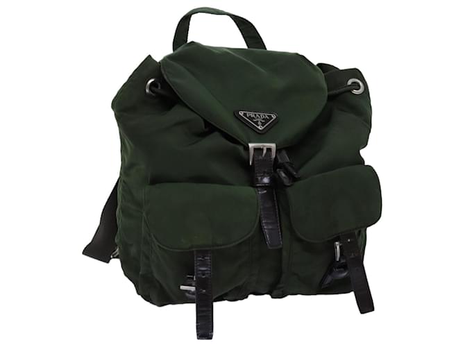 PRADA Backpack Nylon Khaki Auth ac2970  ref.1364016