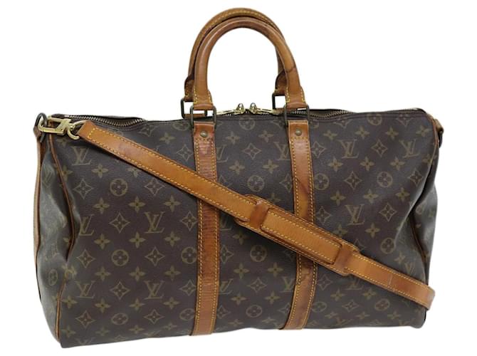 Louis Vuitton Monogram Keepall Bandouliere 45 Boston Bag M41418 LV Auth bs13714 Cloth  ref.1364018