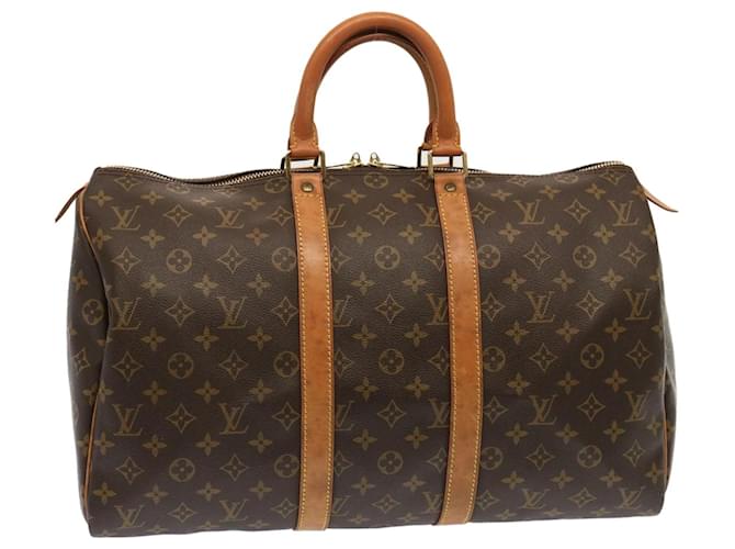 Louis Vuitton Monogram Keepall 45 Boston Bag M41428 LV Auth 72974 Cloth  ref.1364026