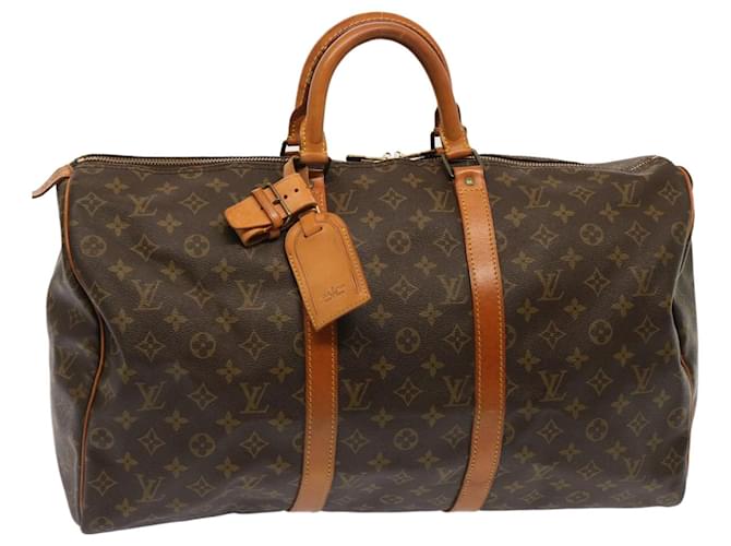 Louis Vuitton Monogram Keepall 50 Boston Bag M41426 LV Auth 71111 Cloth  ref.1364042