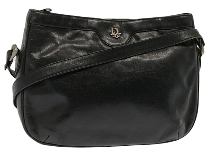 Christian Dior Shoulder Bag Leather Black Auth bs13988  ref.1364054