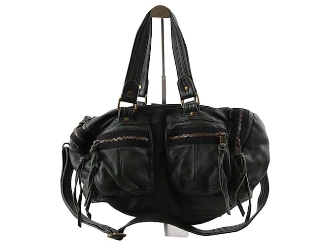 Zadig & Voltaire Sac à main en cuir Vert  ref.1364085