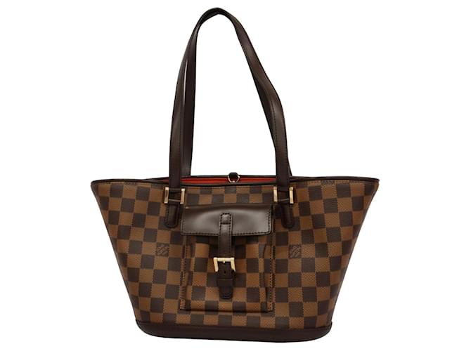 Louis Vuitton Manosque Brown Cloth  ref.1364238