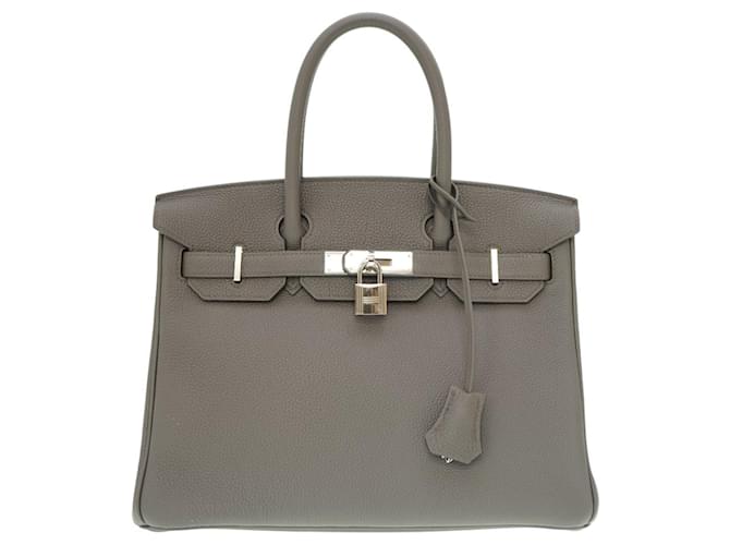 Hermès Birkin 30 Grey Leather  ref.1364534