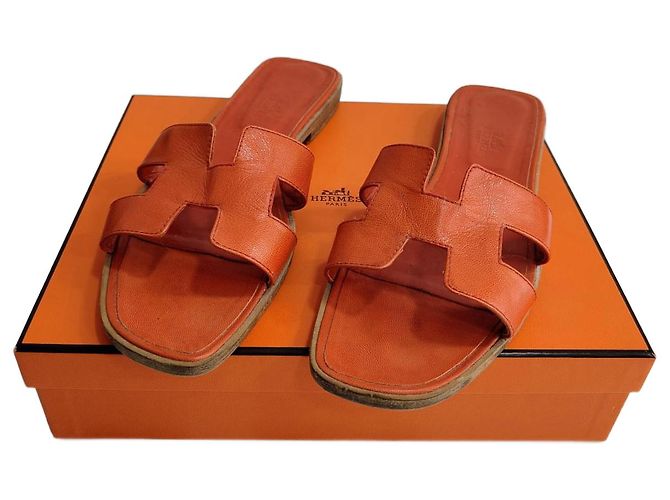 Oran Hermès Mules Orange