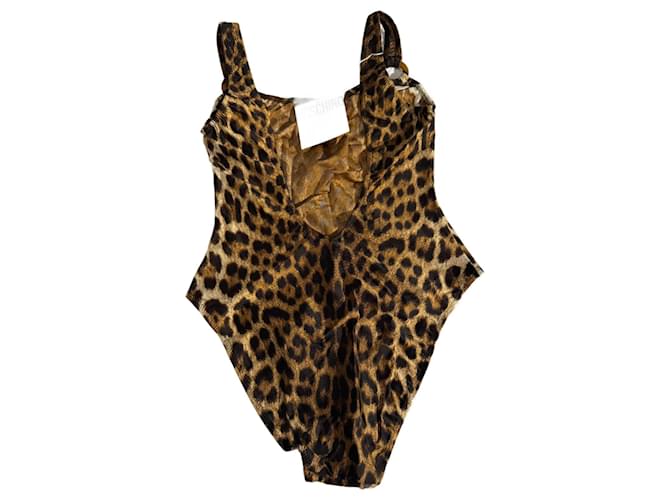 Moschino Moda praia Estampa de leopardo Poliamida  ref.1364936