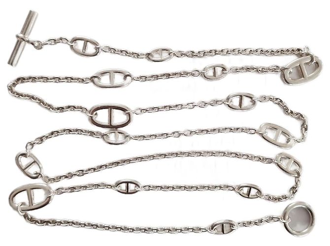 Hermès Collana lunga FARANDOLE 120 cm Argento Argento