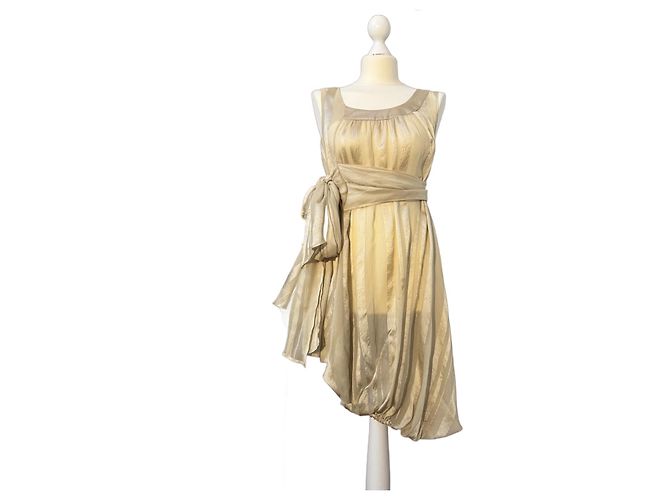 Vestido de seda Antonio Marras Beige